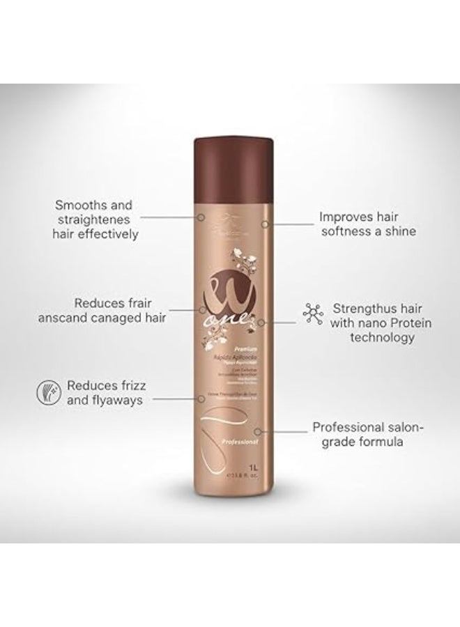 فلوراكتيف علاج فرد الشعر بتقنية النانو بروتين من فلوراكتيف - خالٍ من الفورمالديهايد - 1 لتر، تركيبة نانو بلاستيا ممتازة، يقلل اللمعان والحجم - تغذية داخلية للشعر - Image 2